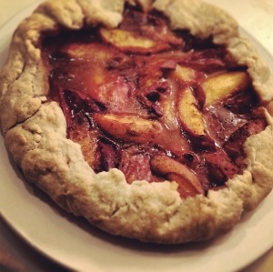 Peach and Maple, Almond crusted galette